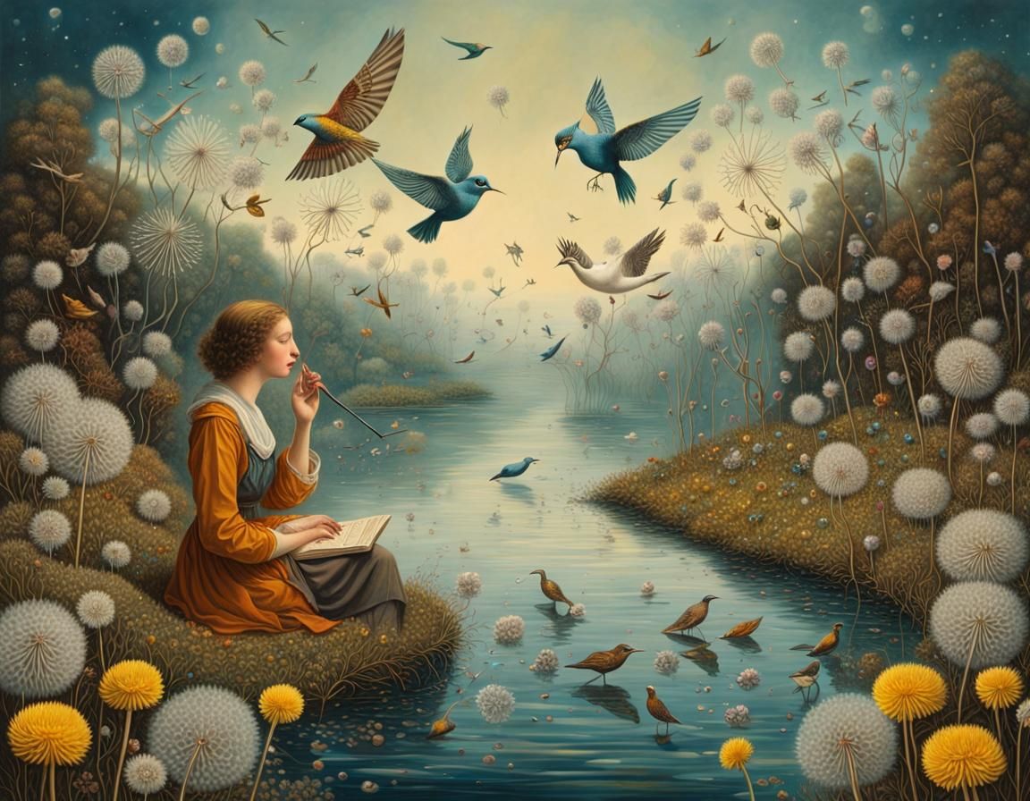 Surreal Rivers and Seas of Love: Mixed Media