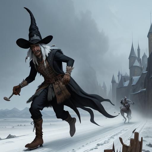 Witch Doctor Races Across Frozen Wasteland