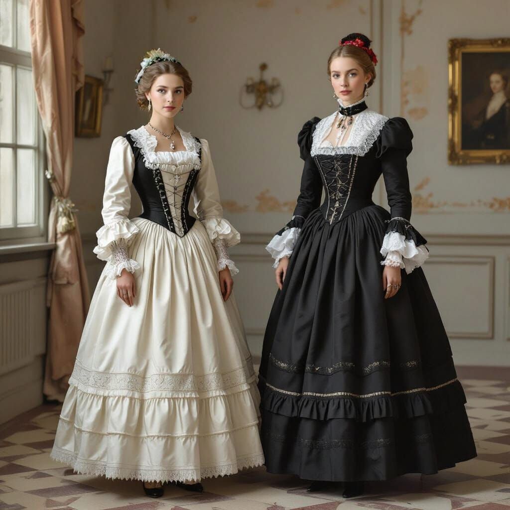 Young Woman in Classroom, Historical Realism Style