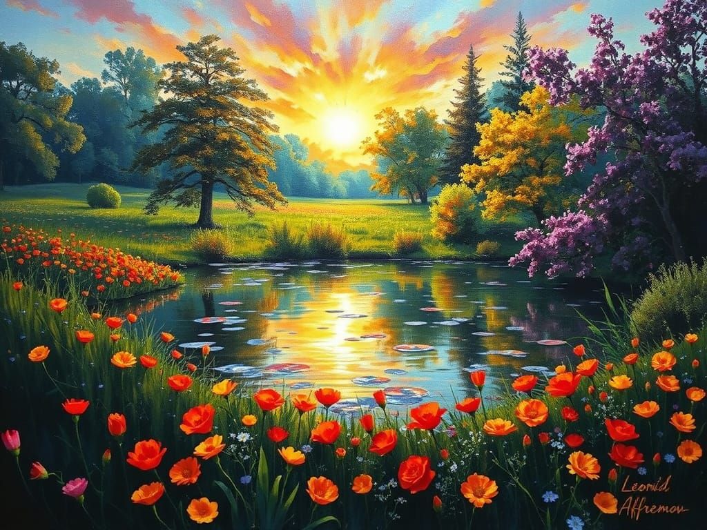 Vibrant Secret Garden in Full Bloom