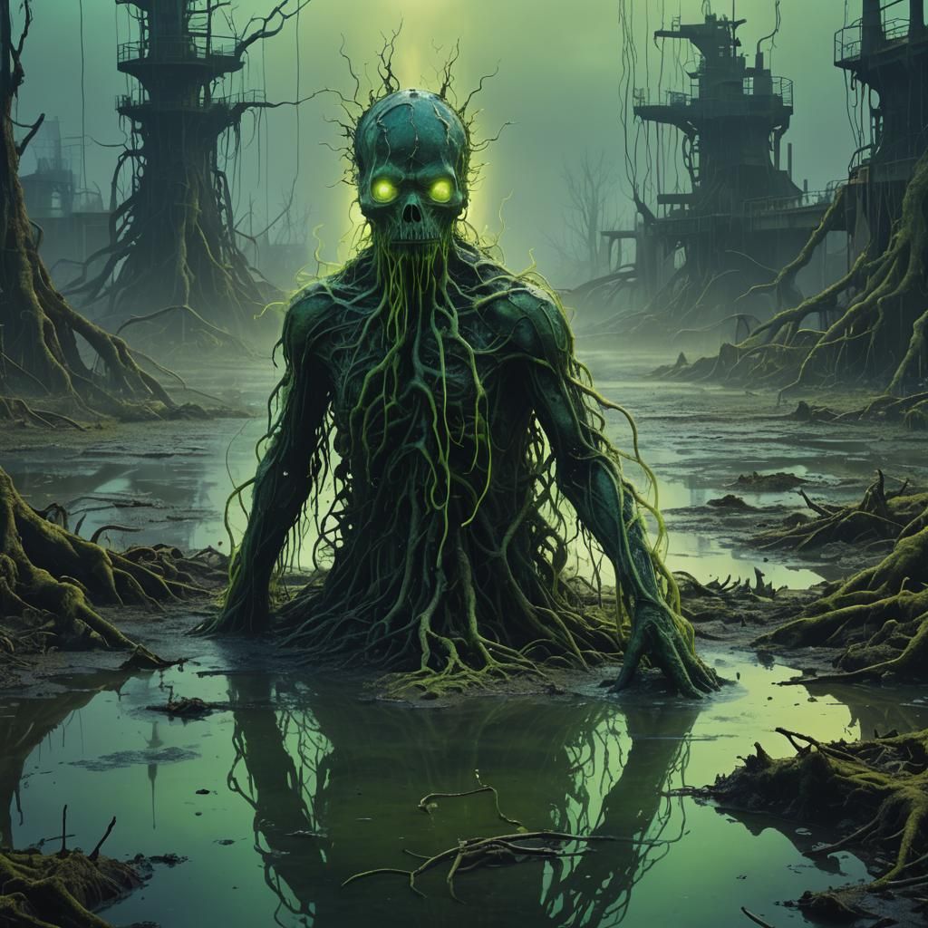 Ethereal Spirit Emerges from Toxic Wasteland