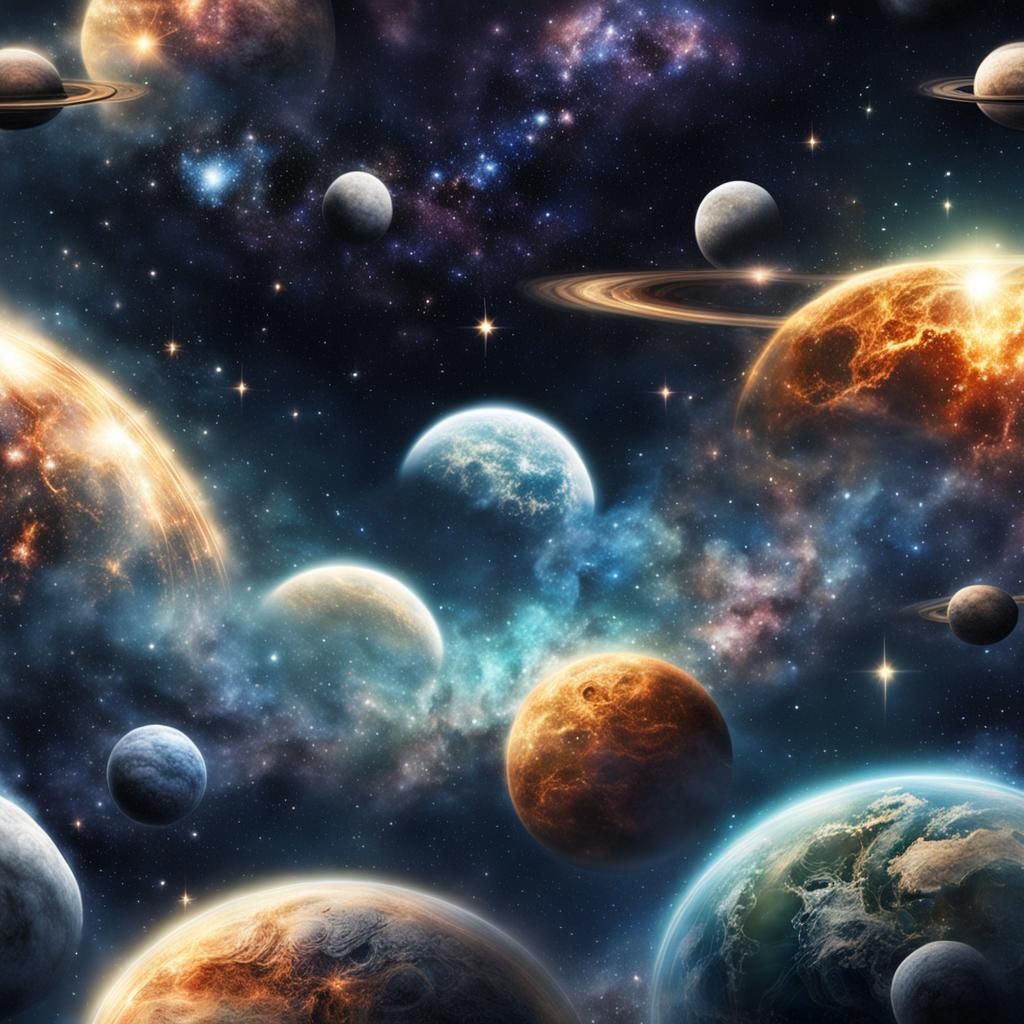 Aries in a Beautiful Cosmic Dreamscape Galaxy