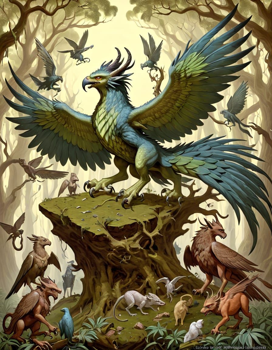 Magical Surreal Beings in a Forestpunk Realm