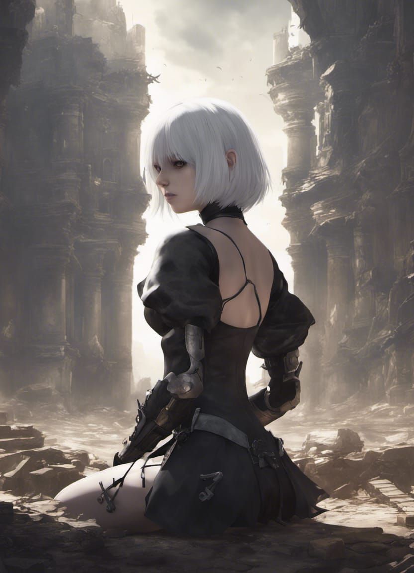 2B NieR: Automata in Post-Apocalyptic Ruins