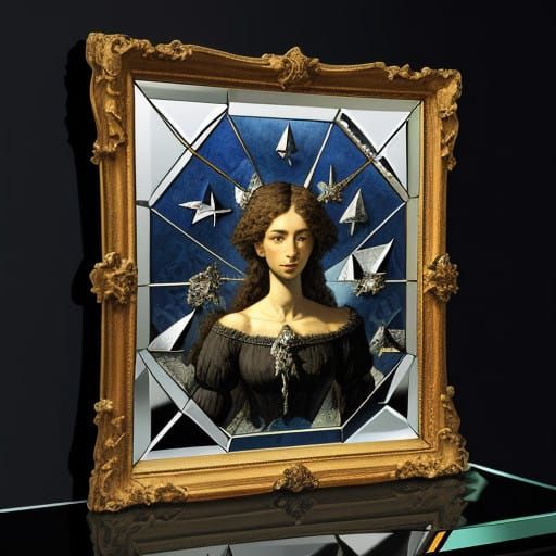 Surreal Cubist Art Depicting Shattered Memories