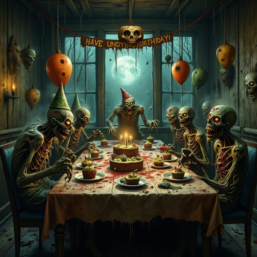 A creepy yet comically festive Halloween birthday party for ...