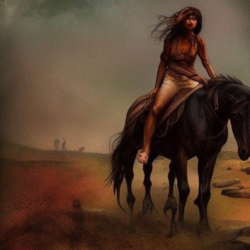 Famine Rides: A Dark Fantasy Portrait
