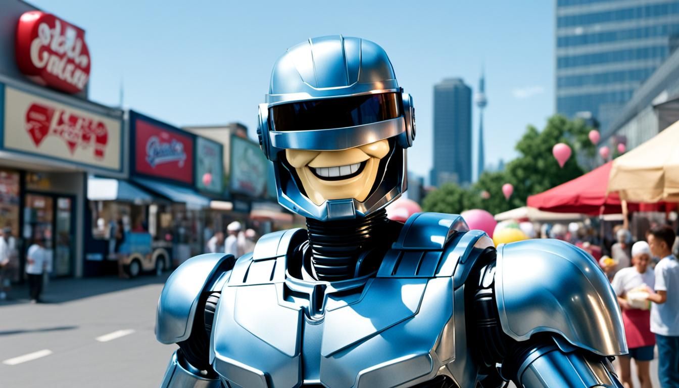 Robocop's Unexpected Joy: Ice Cream Delight