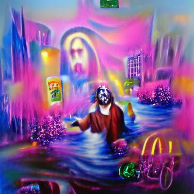 Jesus as Juggalo: Psychedelic Art Deco Miracle