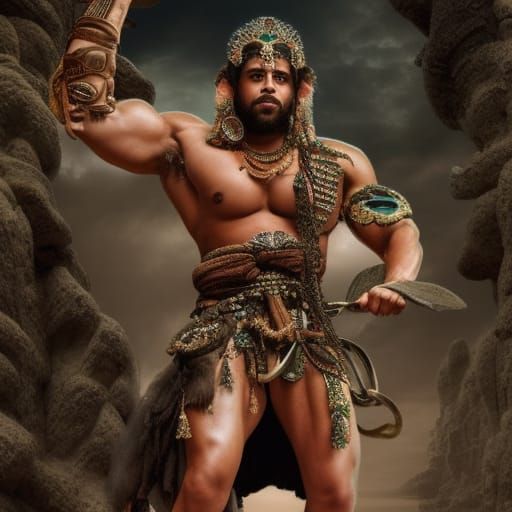 Epic Digital Painting of a Male Goddess
