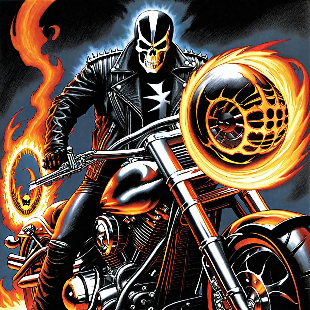 Ghost Rider: Dramatic Pencil Sketch