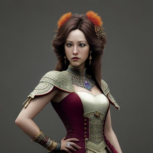 Hair Fractal Mosaic in Celtic Cloisonné Style