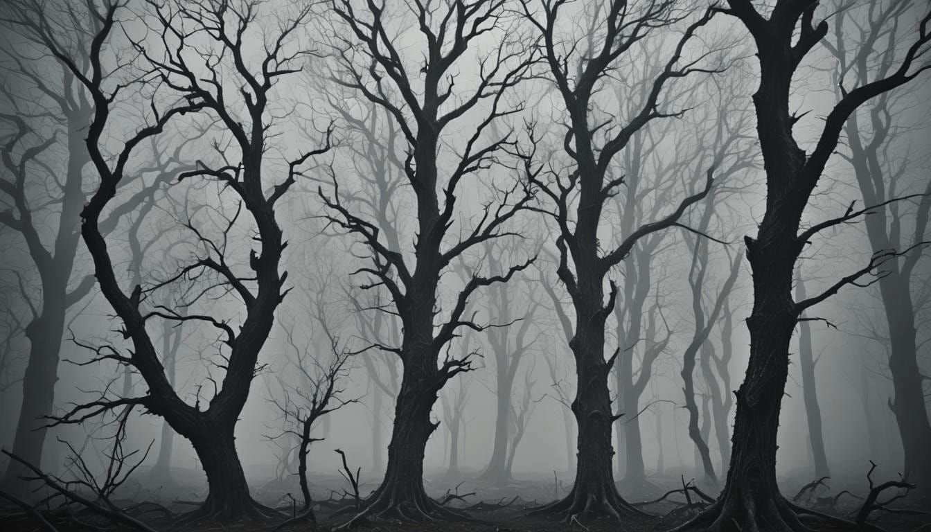 Mystic Dead Forest: A Cinematic Film Still