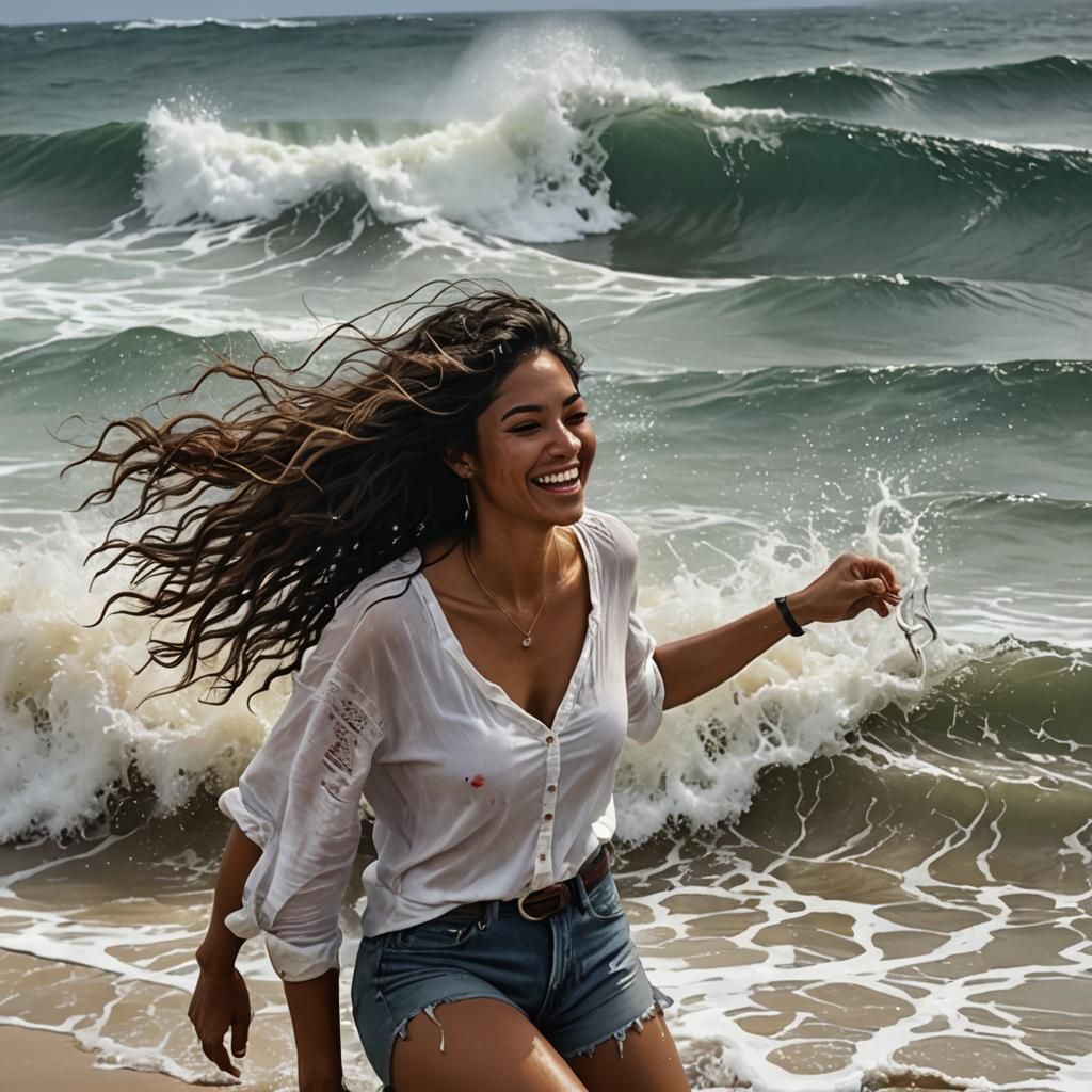 Sensual Taino Model in Caribbean Landscape