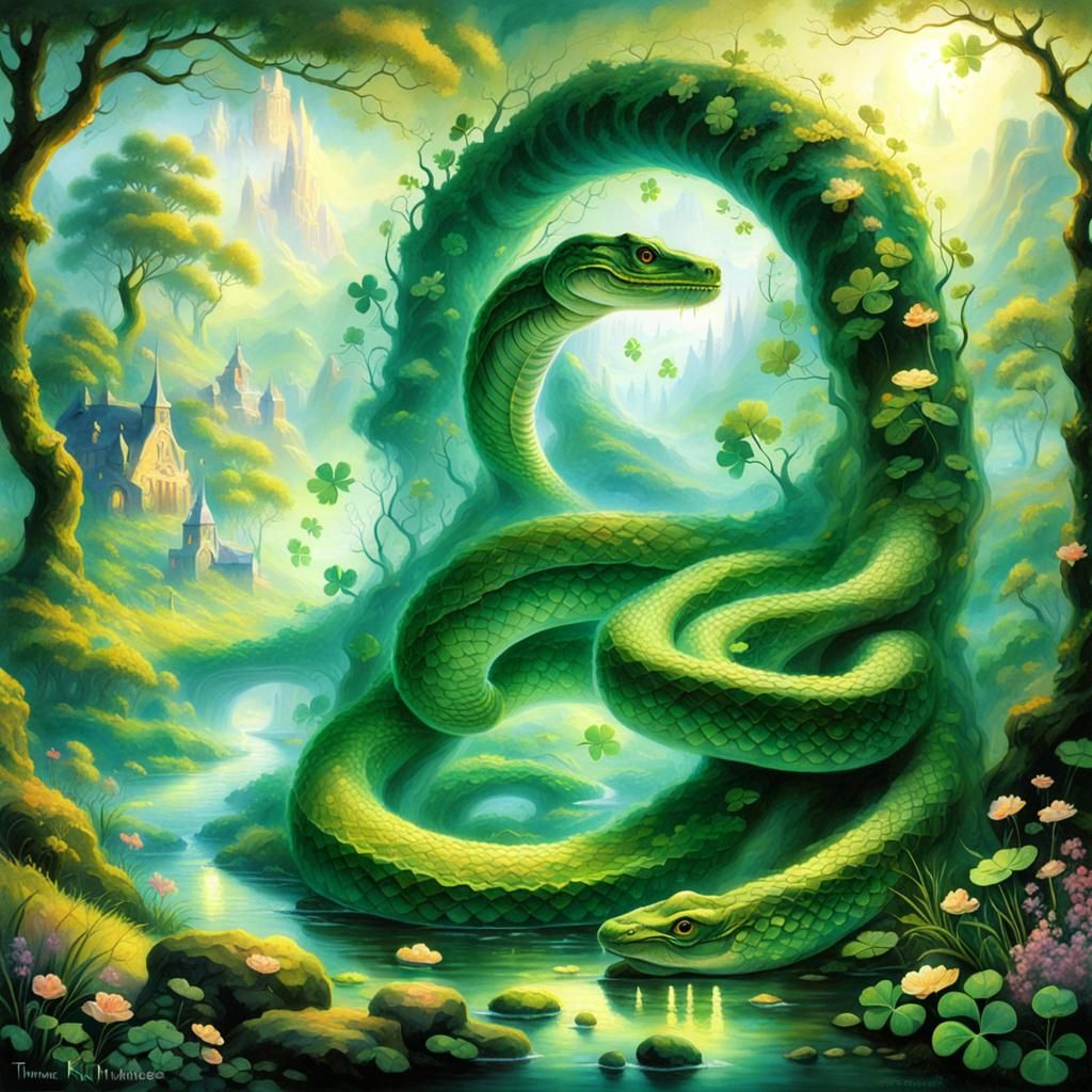 St Patrick in a Snake's Mouth, Ethereal Fantasy