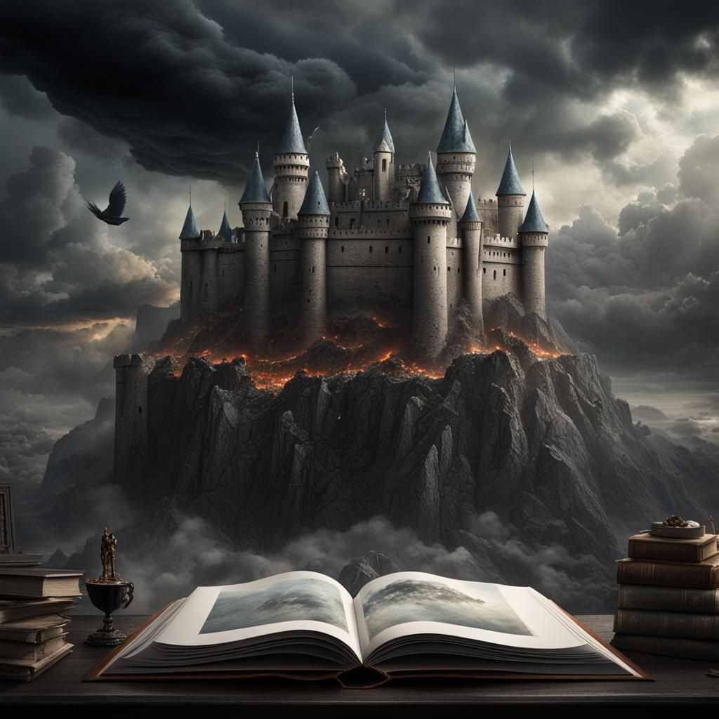 Gloomy Castle Pop-Up Book: Cinematic Digital Art