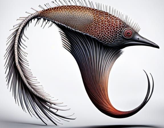 Complex Geometrical Echidna with Fractal Zentangle