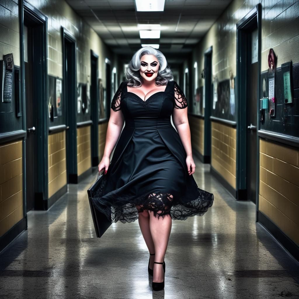 Monster High Principal in Spooky School Hallway