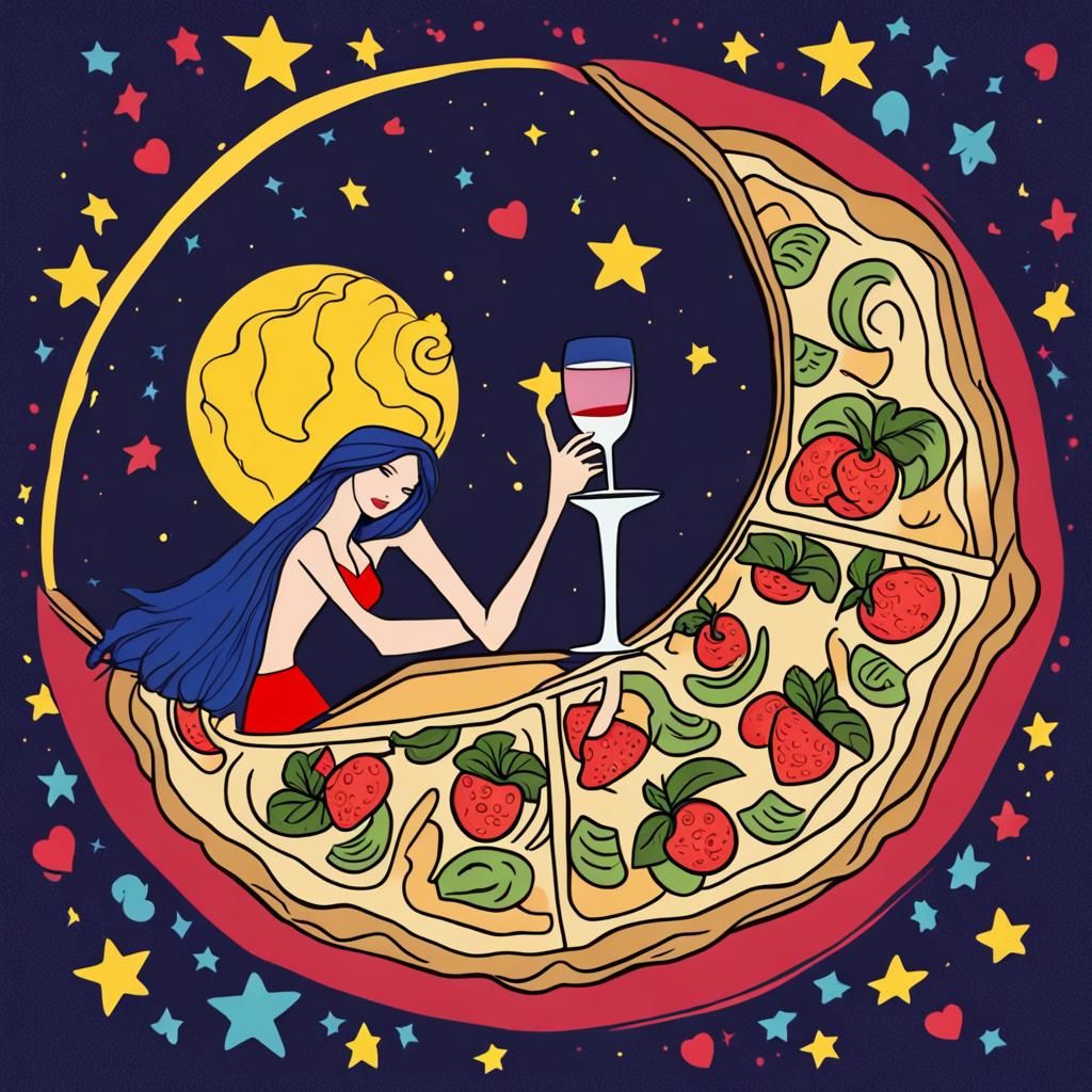 When the moon hits your eye
Like a big pizza pie, that's amo...