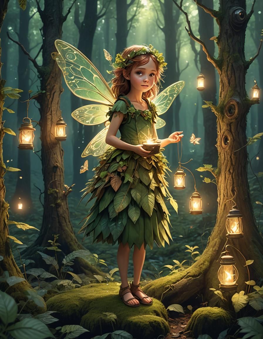 Forest Fairy with Magic Lantern: Concept Art