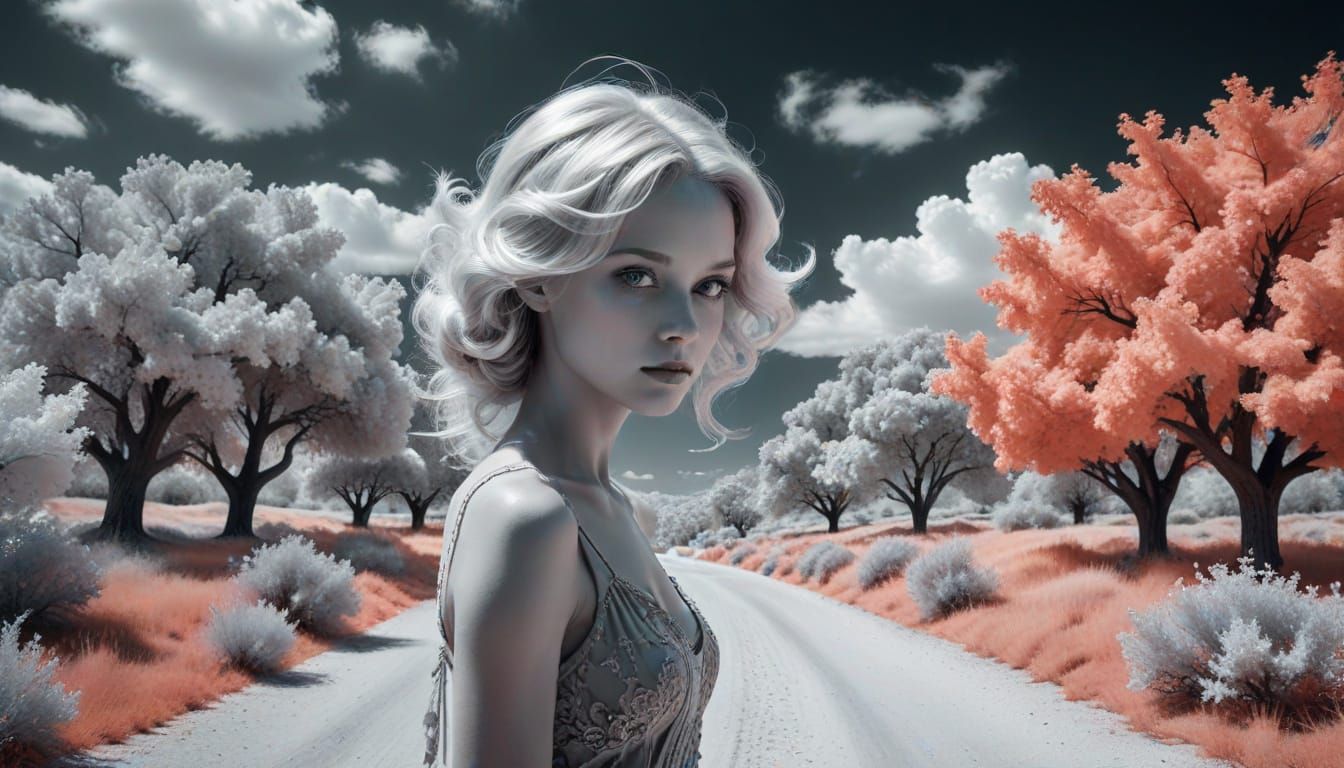 Elegant, Otherworldly Forms in Infrared Tones