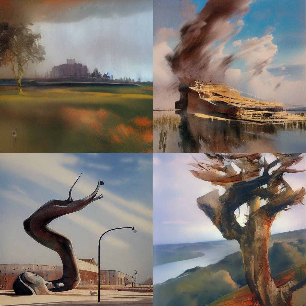 Surreal Landscape in Fantastic Realism Style