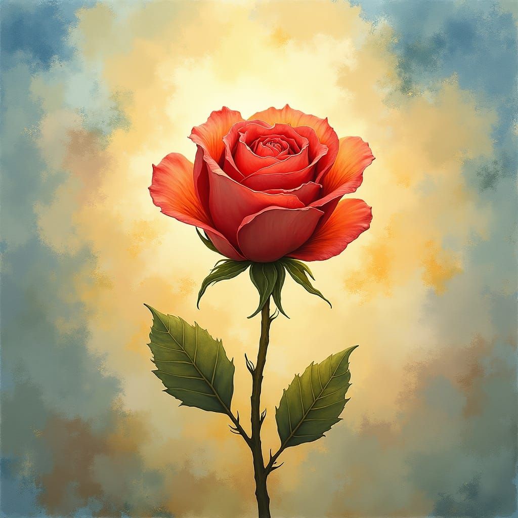 Divine Bread Rose with Ethereal Light