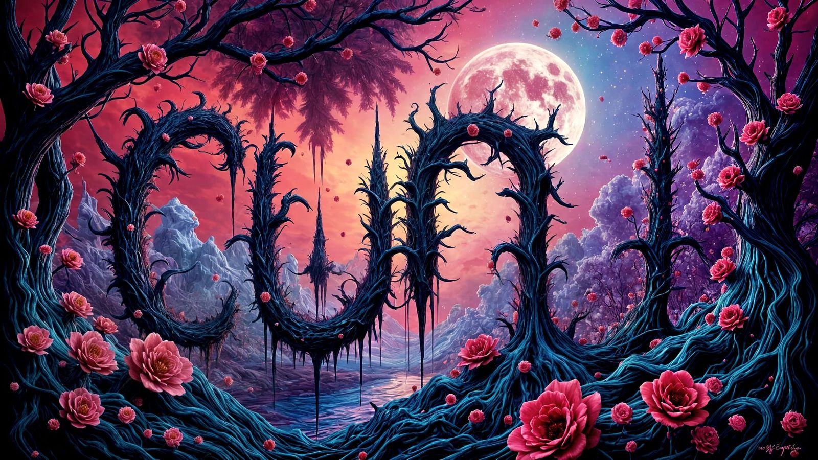 Surreal Glitchcore Artwork with Abstract Mixed Media