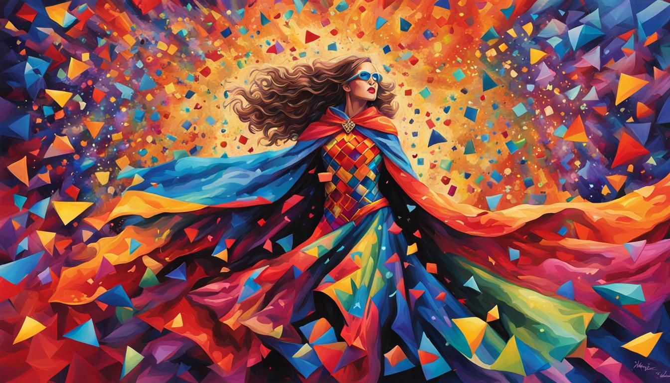 AI Melody: Superhero of Sound in Vibrant Colors