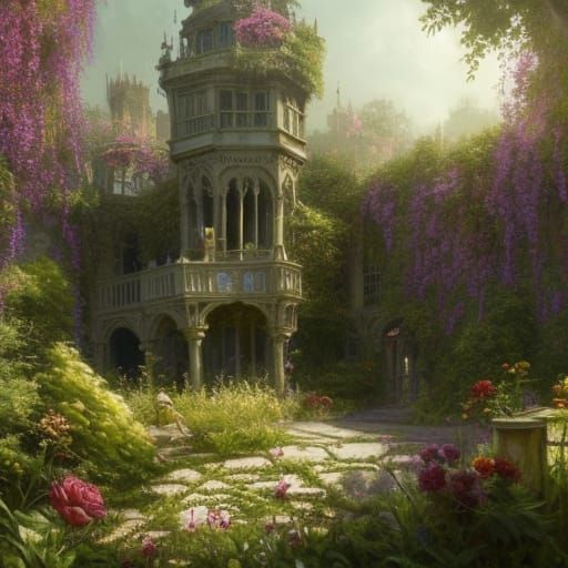 High Gothic Victorian Garden: A Dark Fantasy Masterpiece