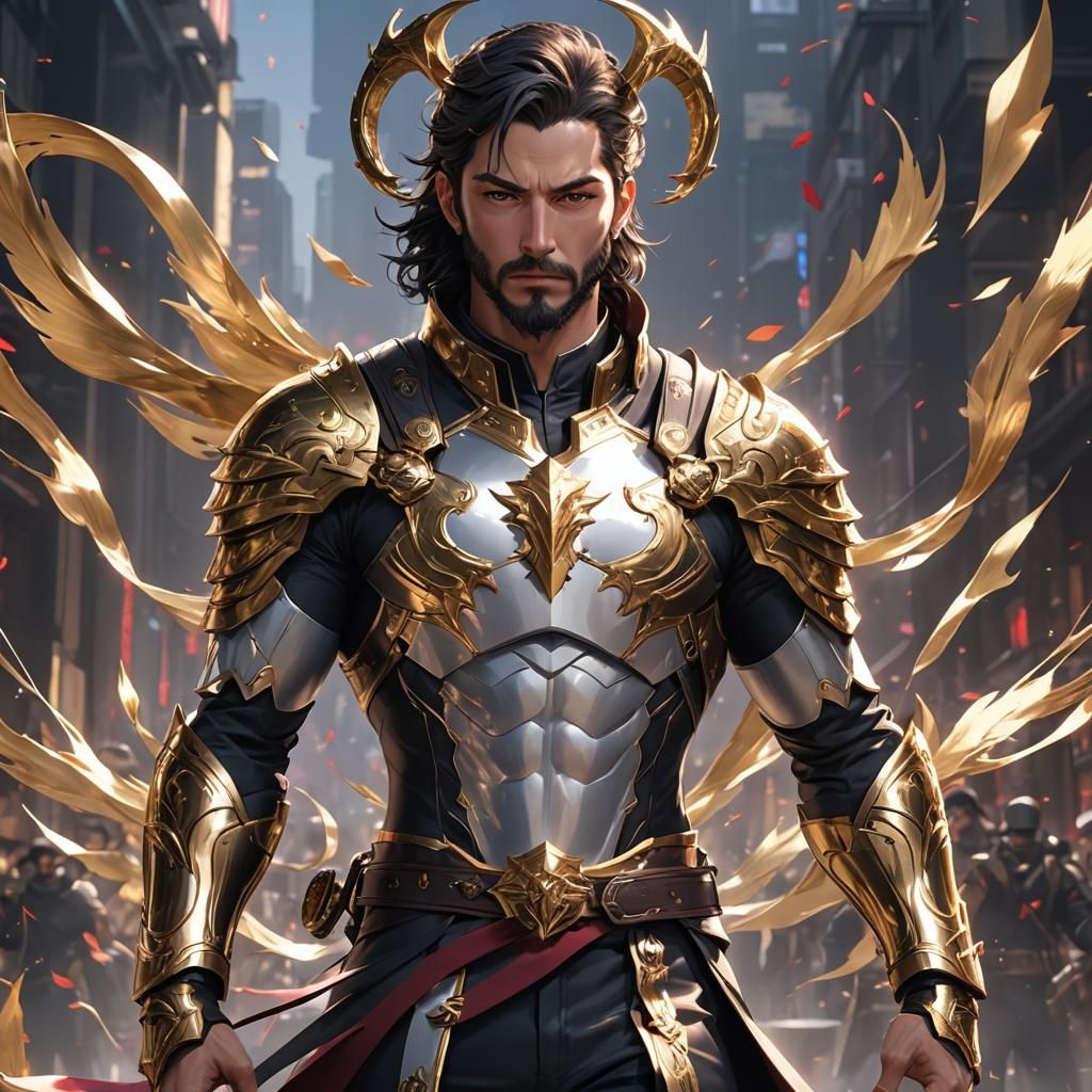 Detailed 3D Anime Man Inspired by WLOP