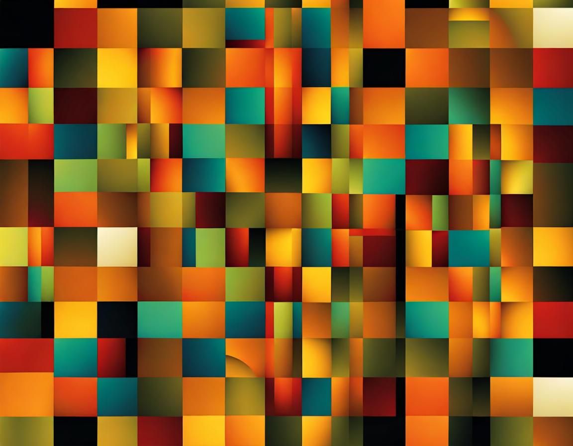 Op Art: Abstract Autumn Colors in Vasarely Style