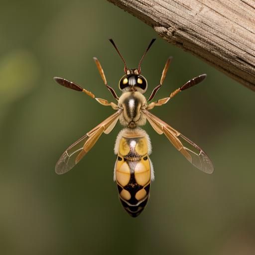 Realistic Photo of a European Paper Wasp
