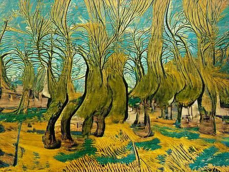 Trees as Van Gogh Style Impressionist Painting