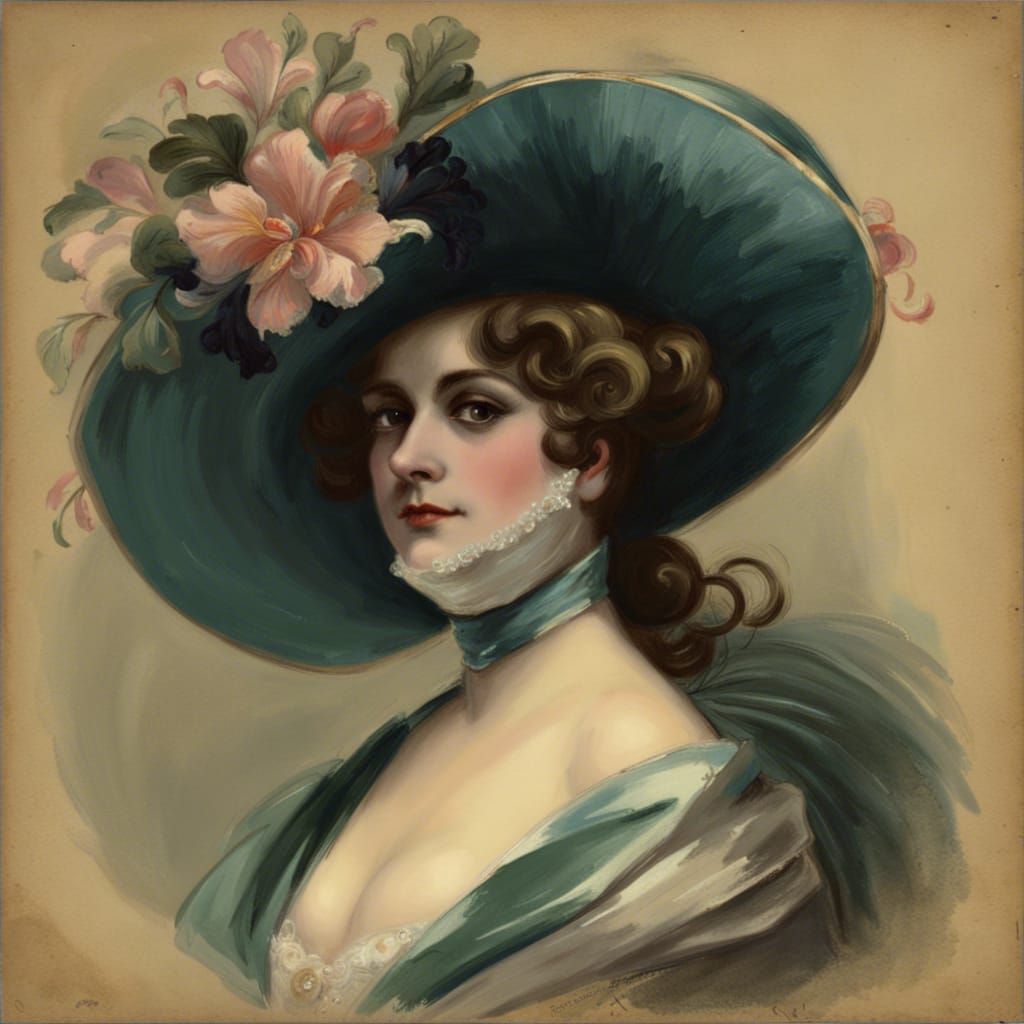 Masked Woman at Ball as Fauvist Portrait