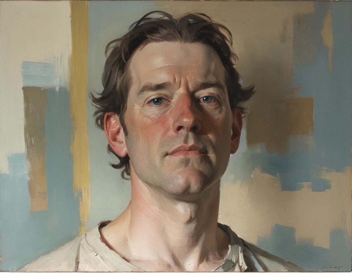 Man's Portrait in John Wentz Style