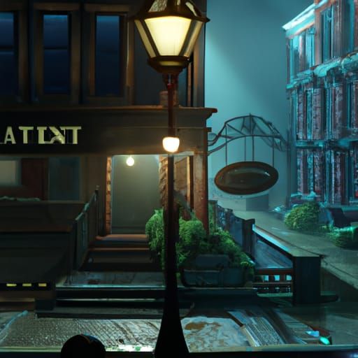 Victorian Crime Scene: Dark Fantasy Concept Art