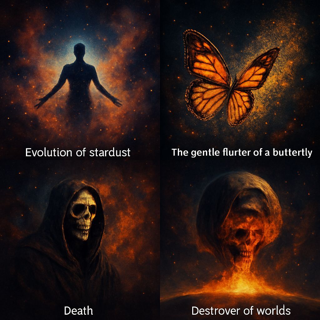 Cosmic Butterfly Transformation: Death and New Beginnings