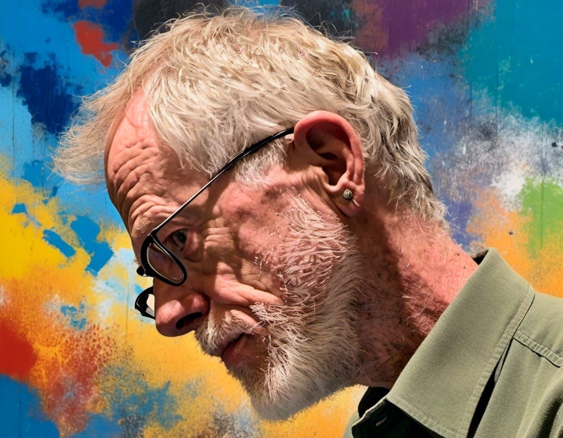 Dramatic Hyperrealistic Portrait in Splash Art Style