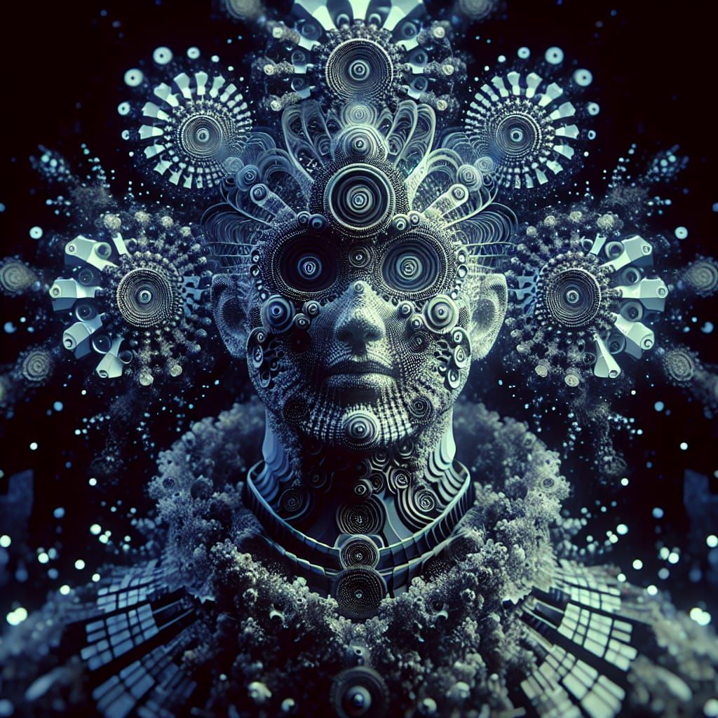 Glitch Ophanim Avatars in Midnight Ambiance