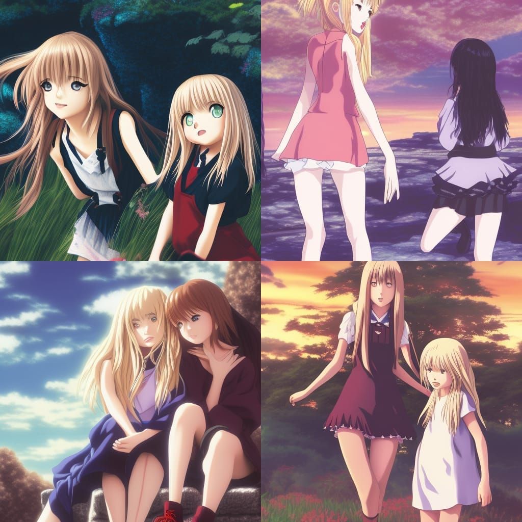 Avalynn and Misa Amane: Studio Ghibli Anime Visual