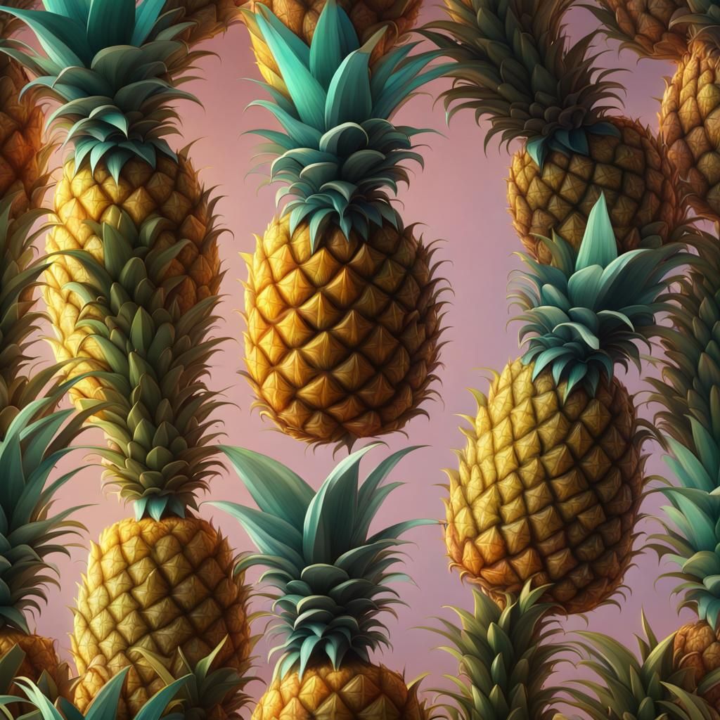 Fantastical Pineapple Concept Art in Deep Color