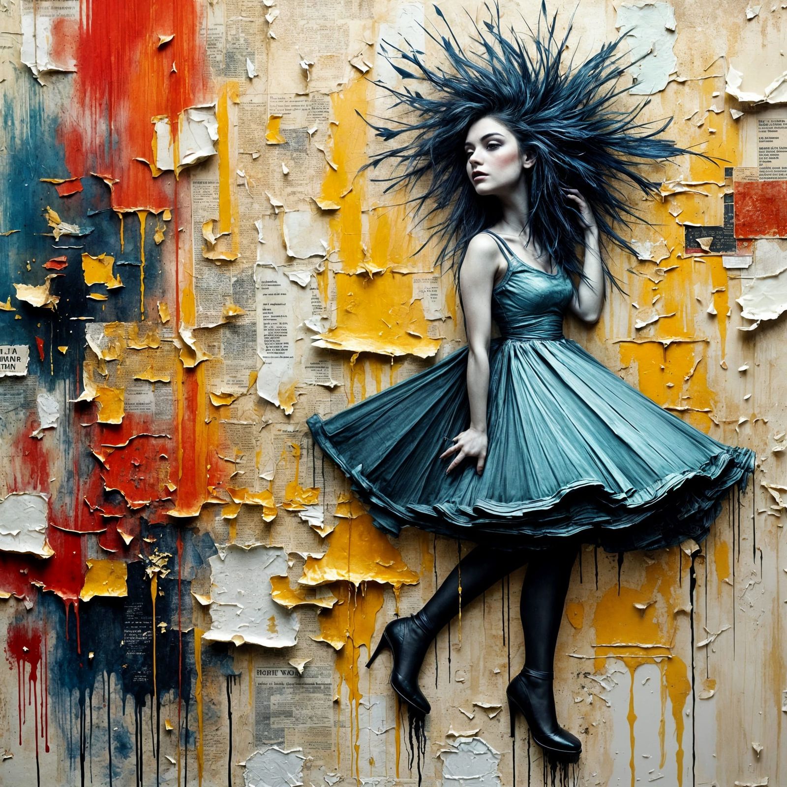 Surreal Collage Art in Mixed Media Style