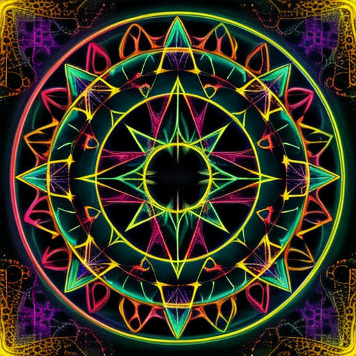 Exploring the Colors of the Enneagram in Psychedelic Art
