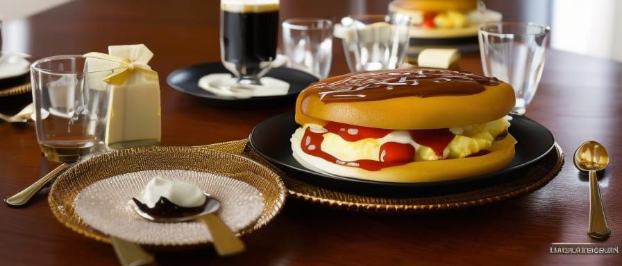 Berry Dessert in Wine Glass, Photorealistic Food Photography