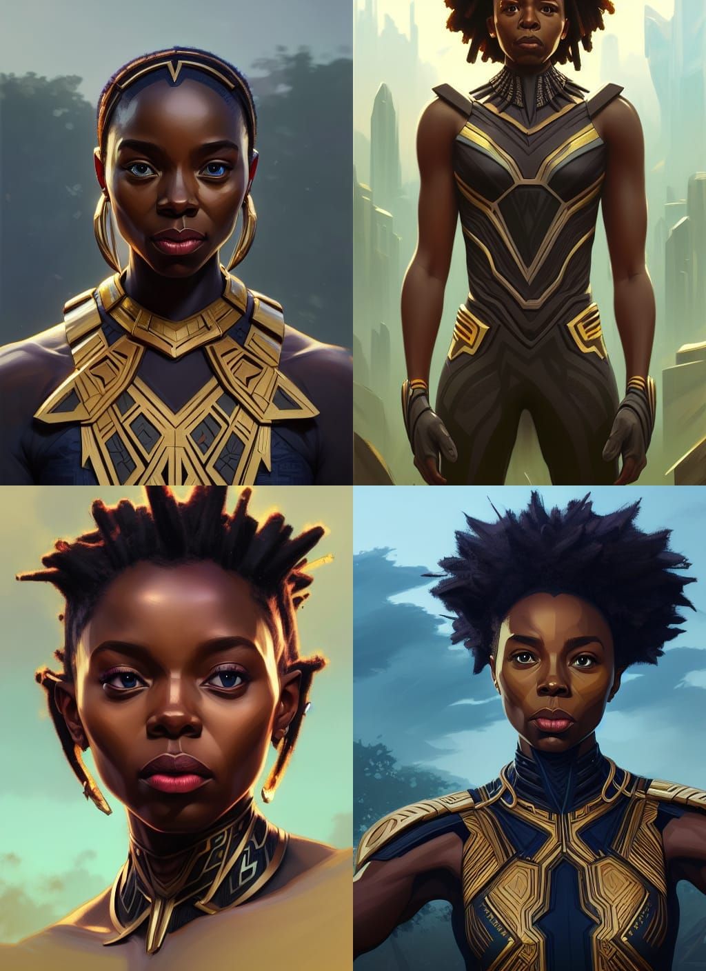 Wakanda City Portrait in Hyperdetailed Concept Art