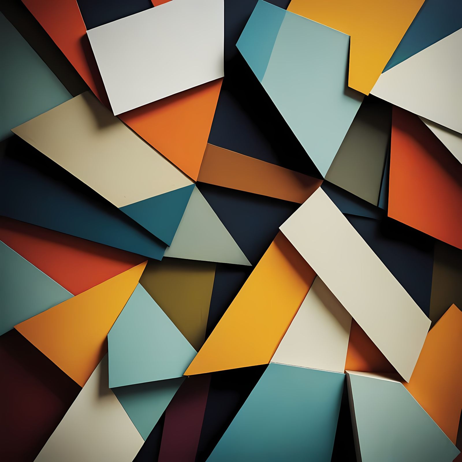 Ethereal Geometric Oil Painting with Glazing Effect