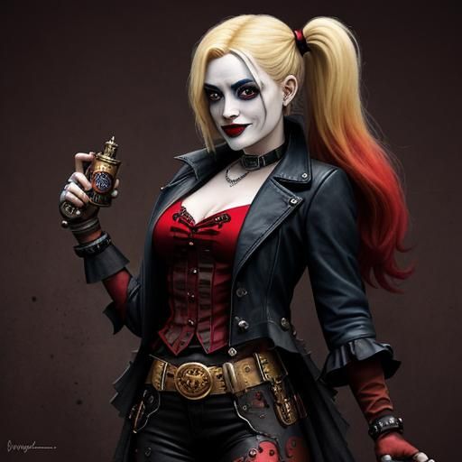 Steampunk Harley Quinn Vampire Engine