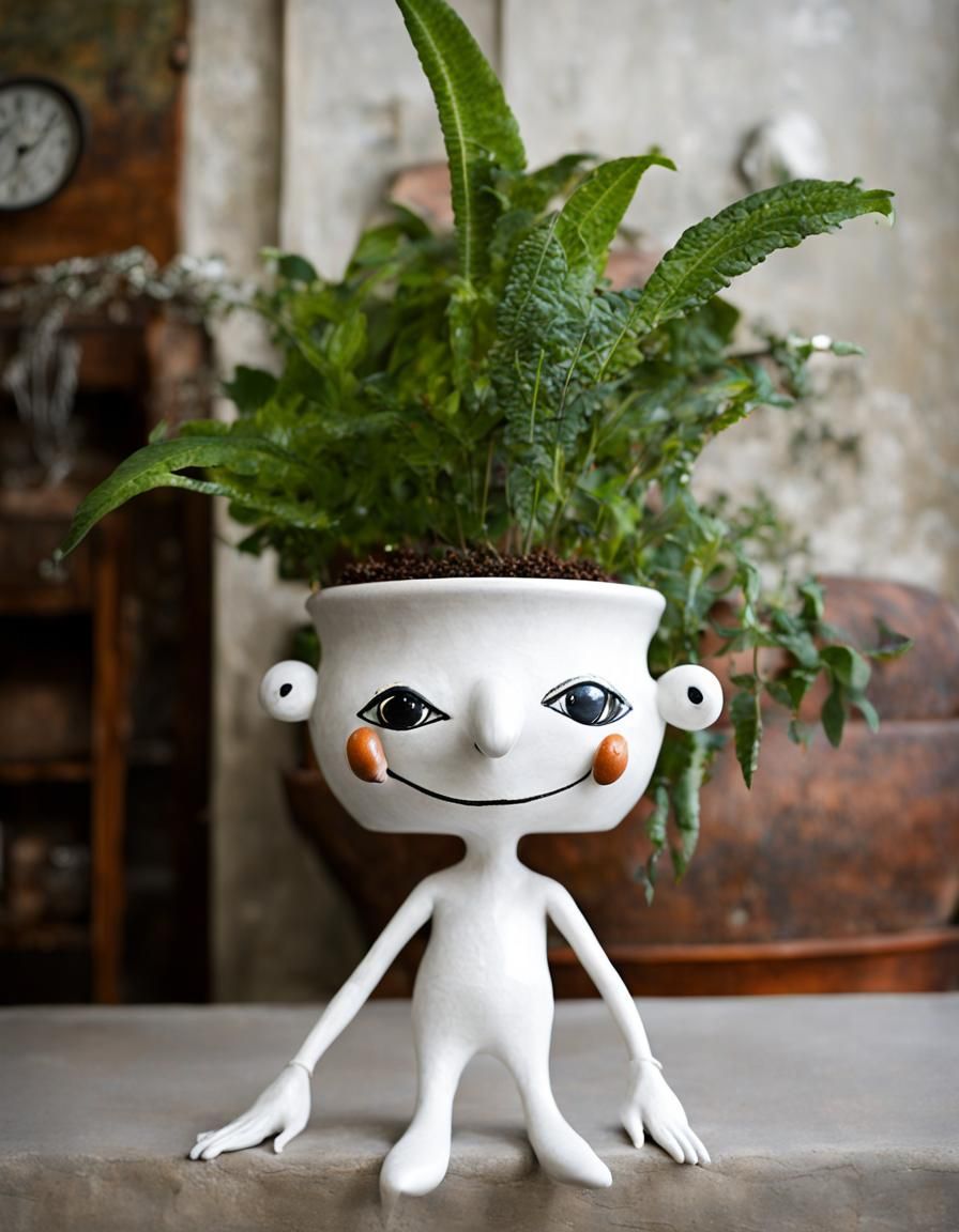 Anthropomorphic Santalum Acuminatum in Hotpants: Surreal Art