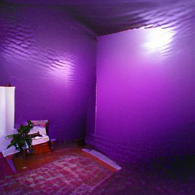 Minimalist Medium Purple Room Interior